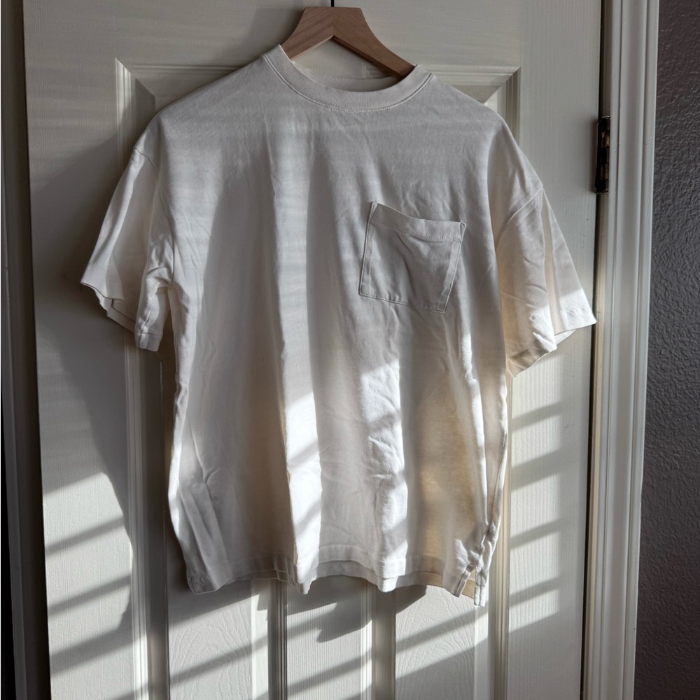 Madewell Ivory Short Sleeve Tee with Pocket